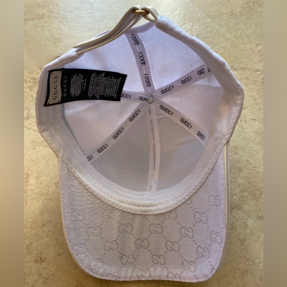 Gucci White Logo Pattern Ball Cap Hat main image 4
